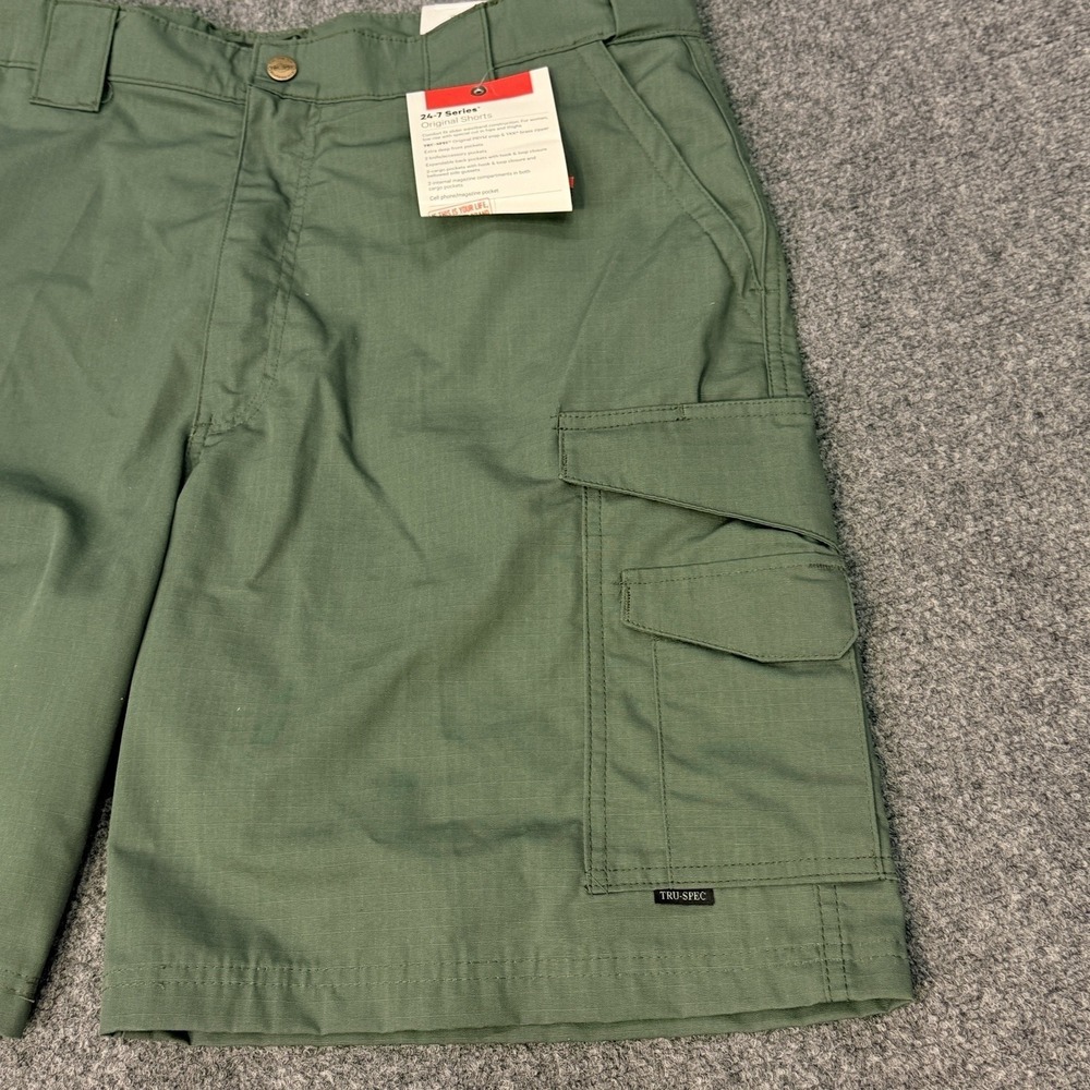 TRUE SPEC 24-7 Series Men's Sz 38 Tactical Cargo Shorts Green NWT - Picture 2 of 13